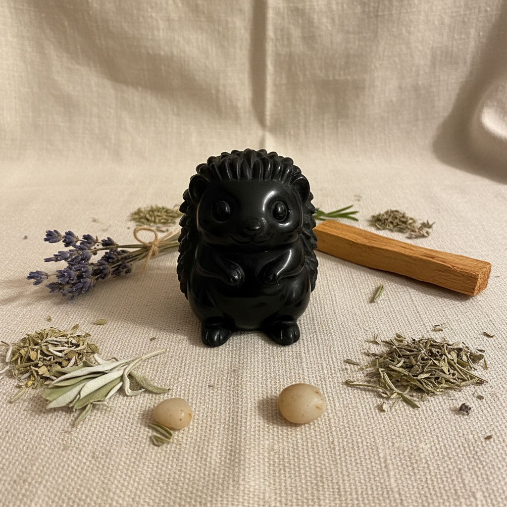 Riccio ossidiana nera - lifestyle altare