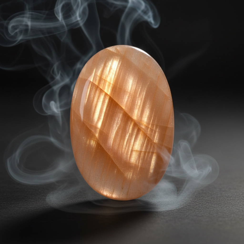 Palmstone Pietra di Luna Pesca con fumo mistico