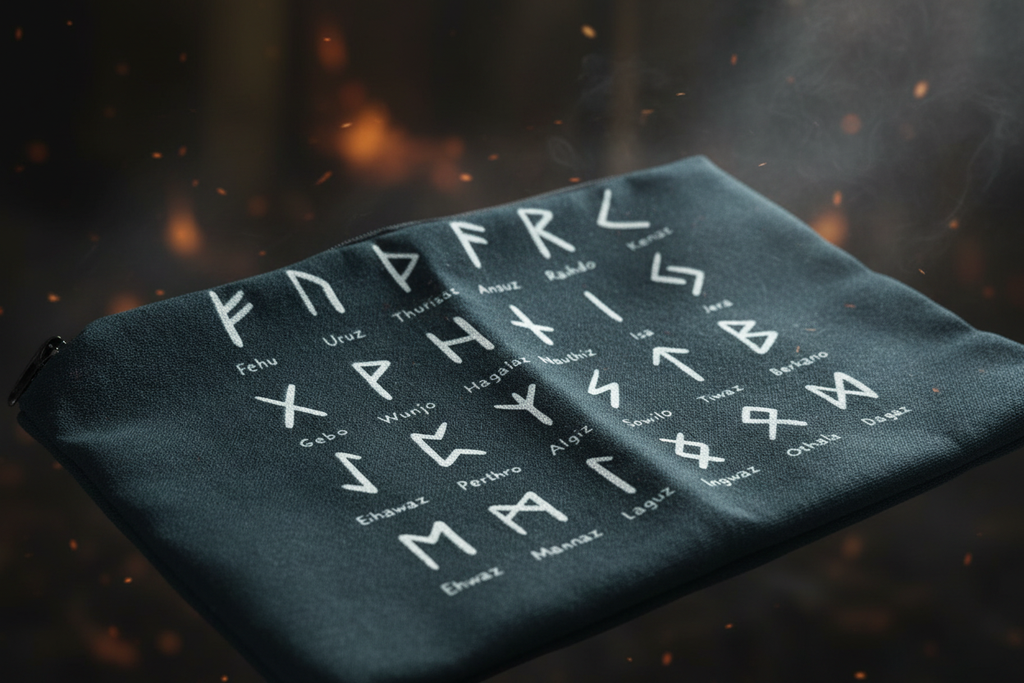 Pochette Rune Norrene - close-up rune Elder Futhark
