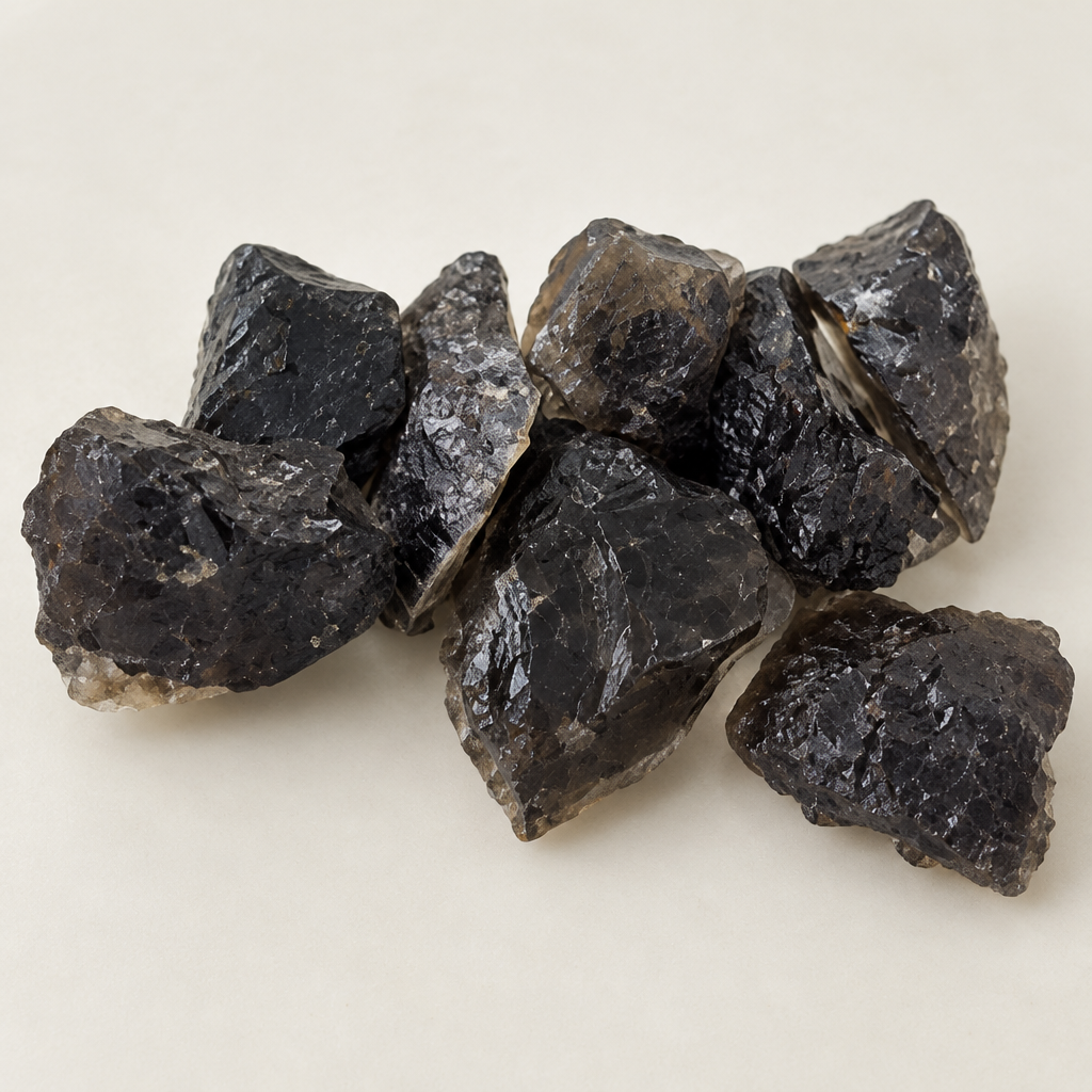 Dettaglio del quarzo fumé grezzo