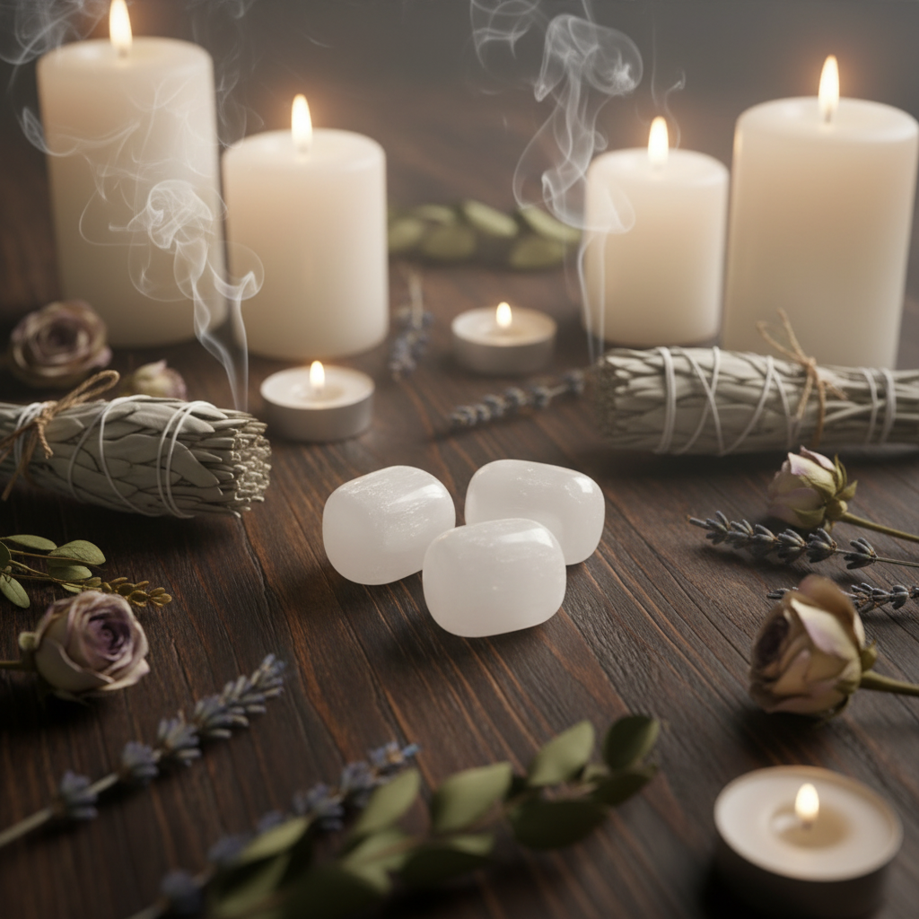 Selenite Burattata - Lifestyle Altare