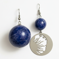 Orecchini Sole e Luna - variante Sodalite