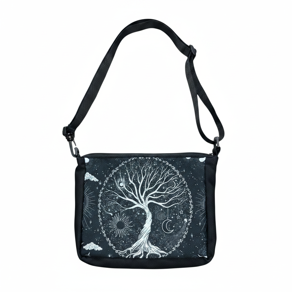 Borsa Tracolla Albero della Vita - shot frontale sfondo bianco