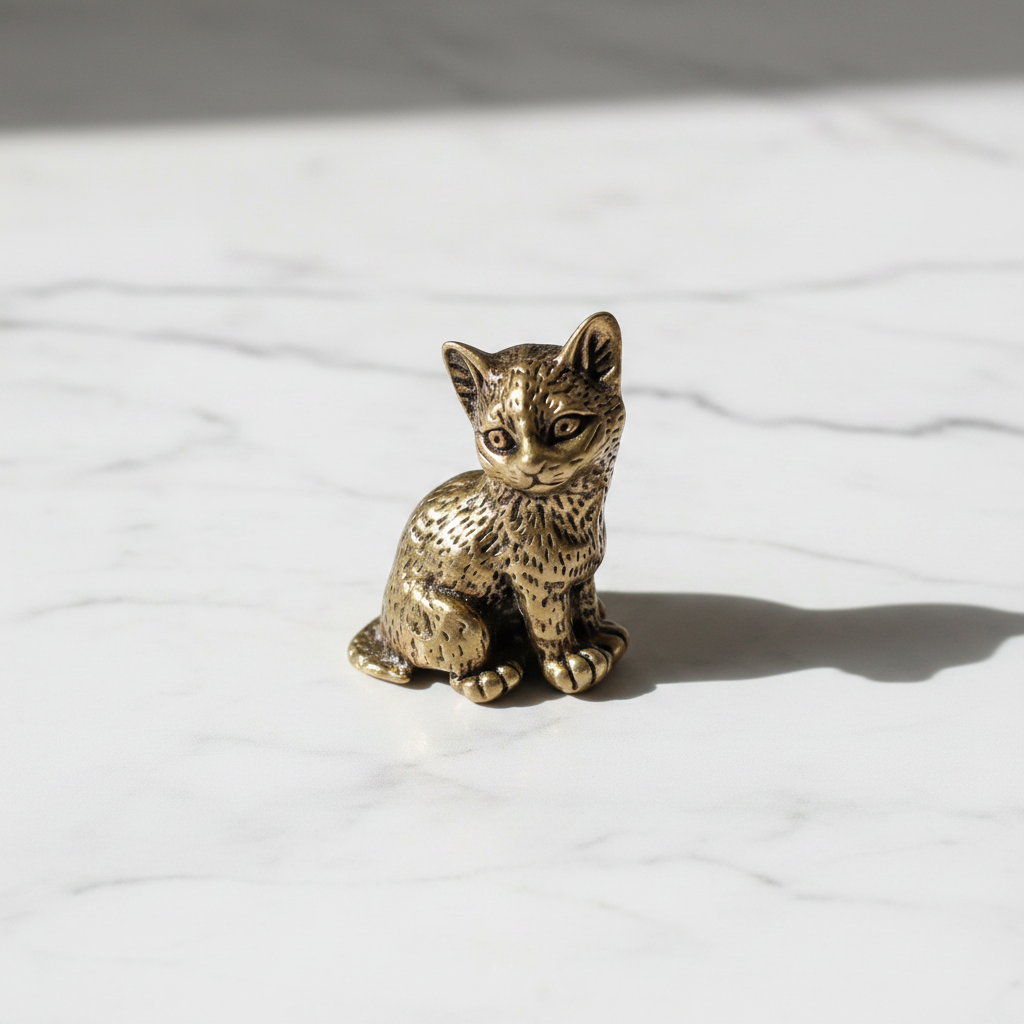 Gattino ottone 2.5cm - flatlay marmo