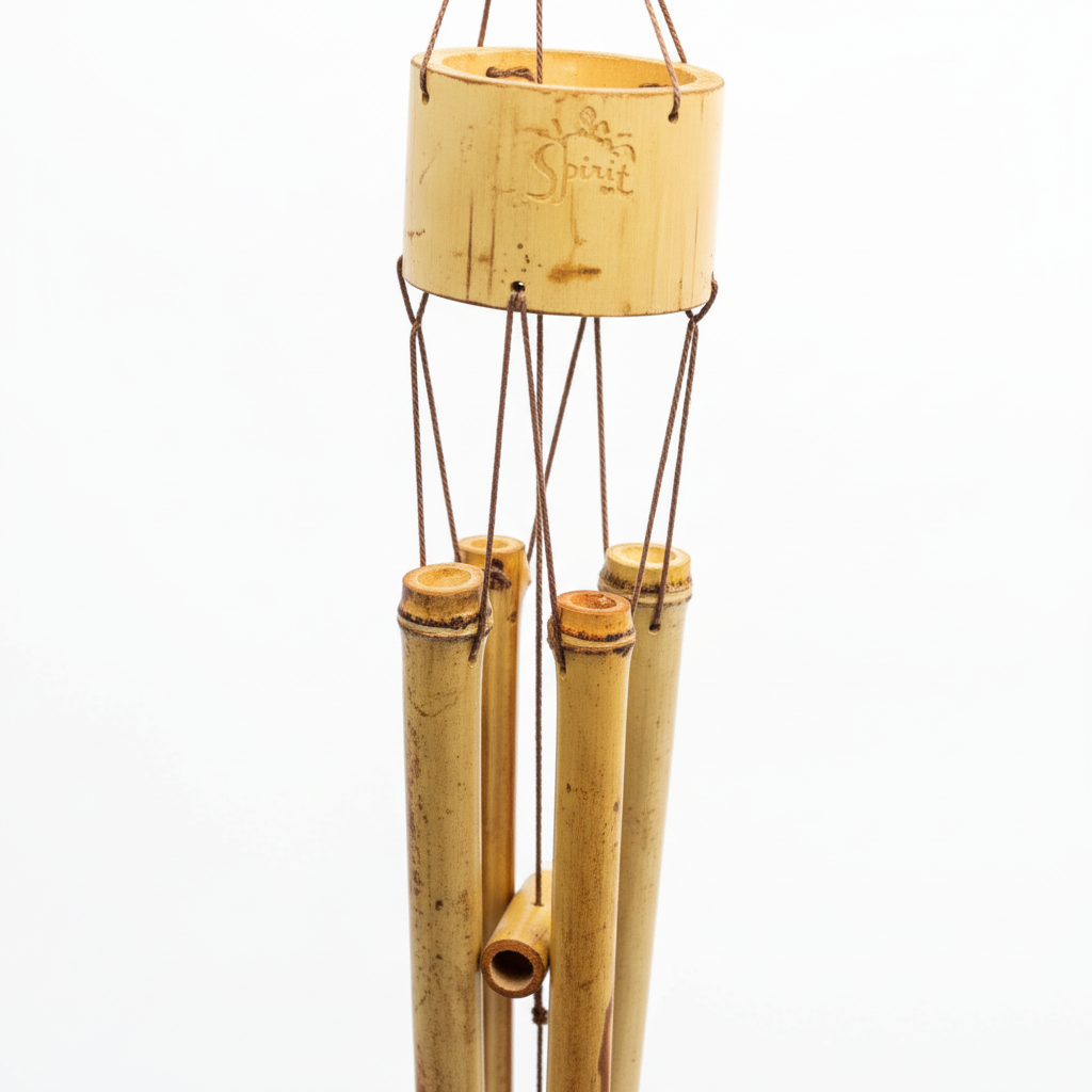 Campanella a vento Bamboo Spirit 55cm - close-up dettaglio