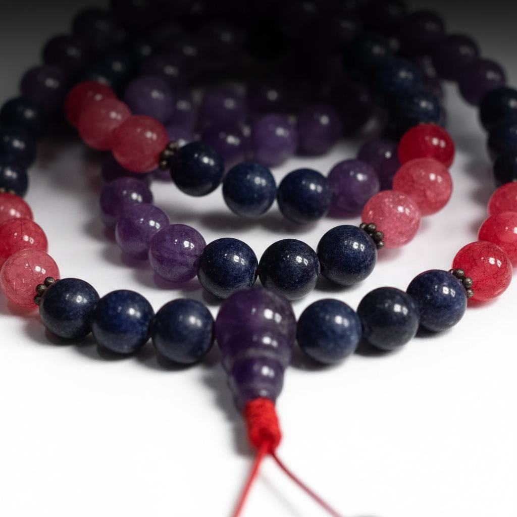 Mala collana macro close-up perle