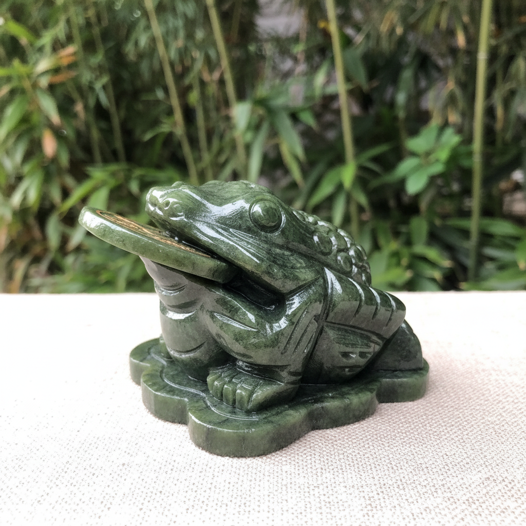 Rana Giada Verde - Lino Bianco