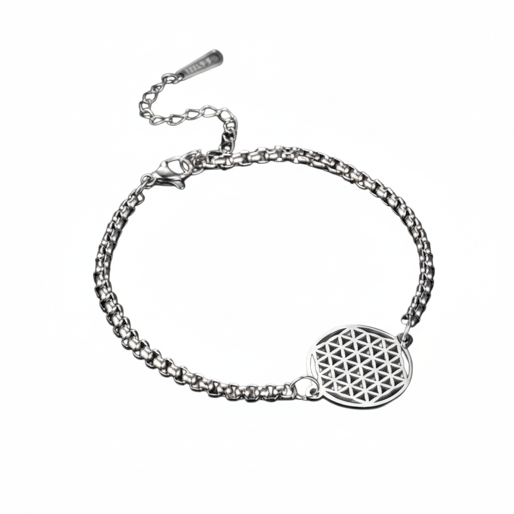 Bracciale Fiore della Vita Acciaio Inox