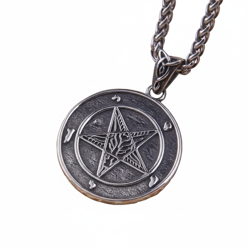 Collana Pentacolo Lucifero sfondo bianco