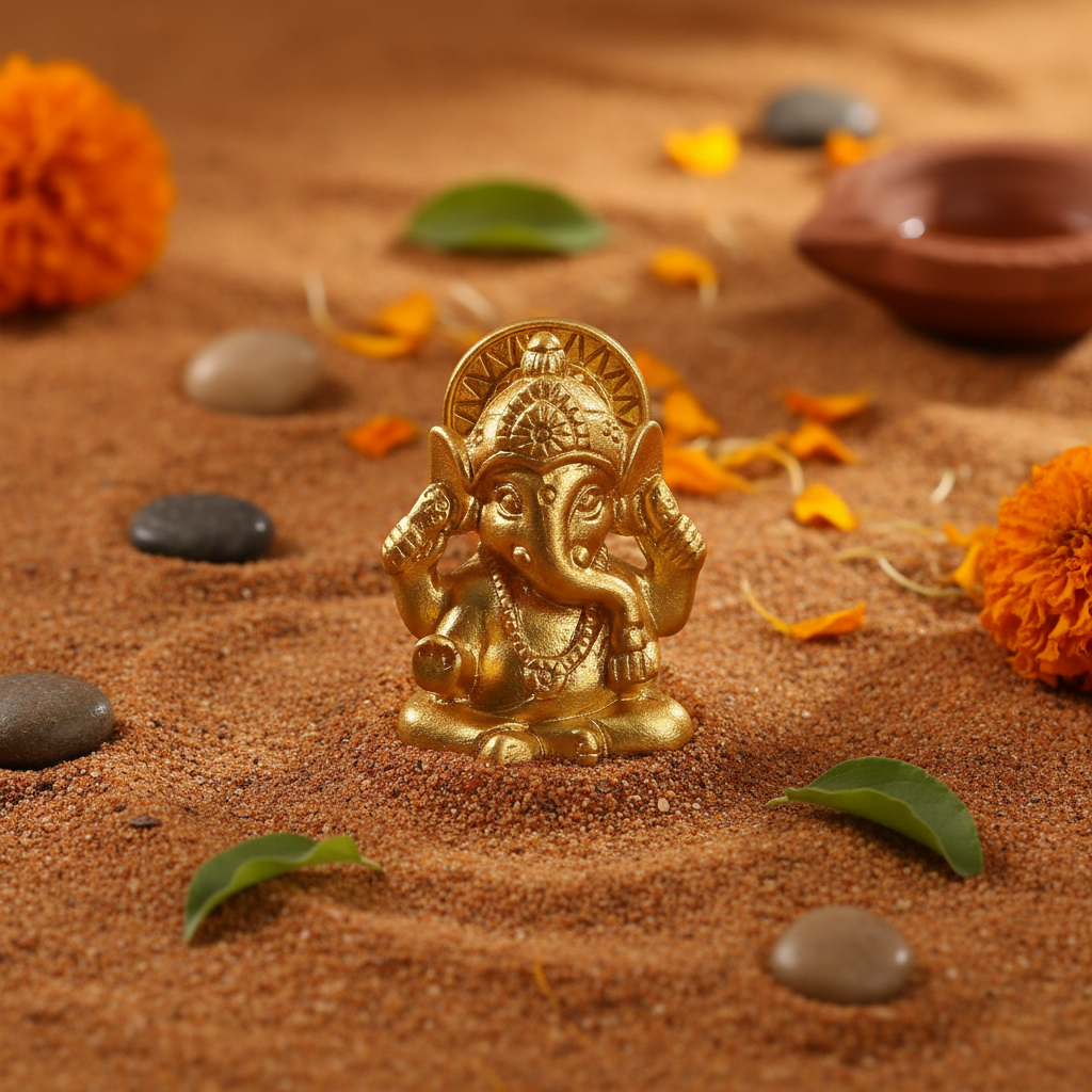 Mini Ganesh Gold - 3.5 cm