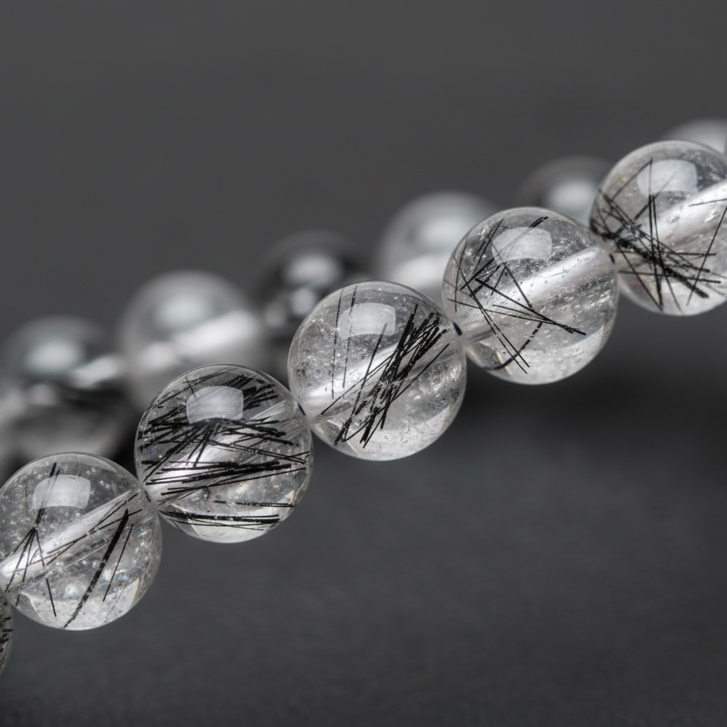 Bracciale Quarzo Tormalinato - Close-up macro