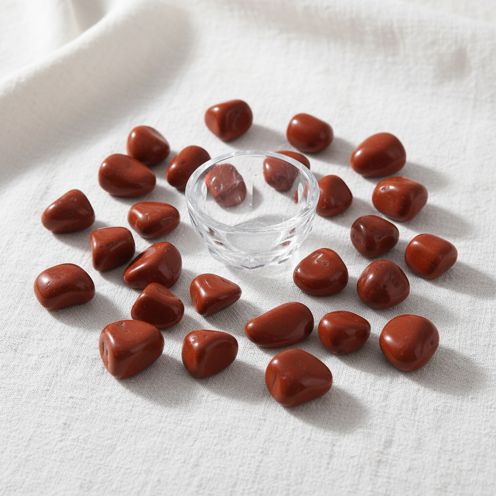 Diaspro rosso lifestyle su lino