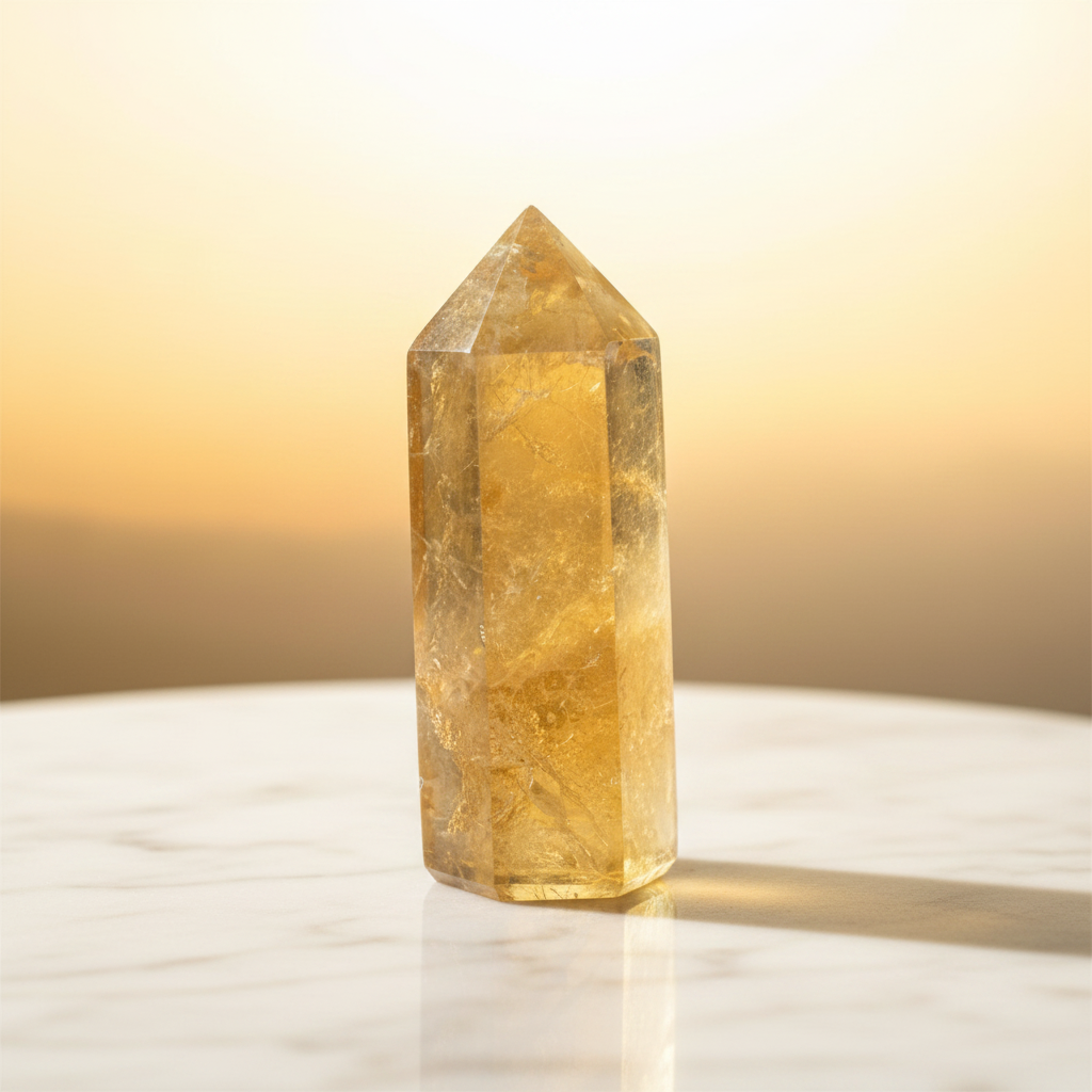 Torre di calcite miele - marmo bianco