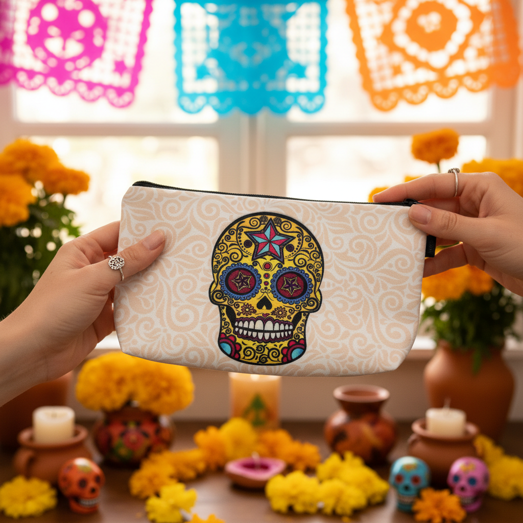 Pochette Teschio Messicano - lifestyle in mano