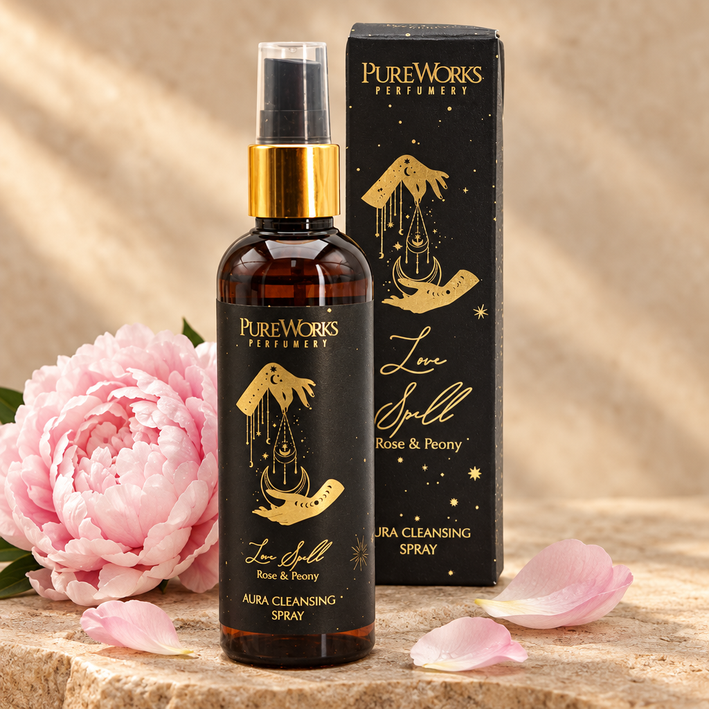 Spray Incantesimo d’Amore Rosa e Peonia con fiore di peonia
