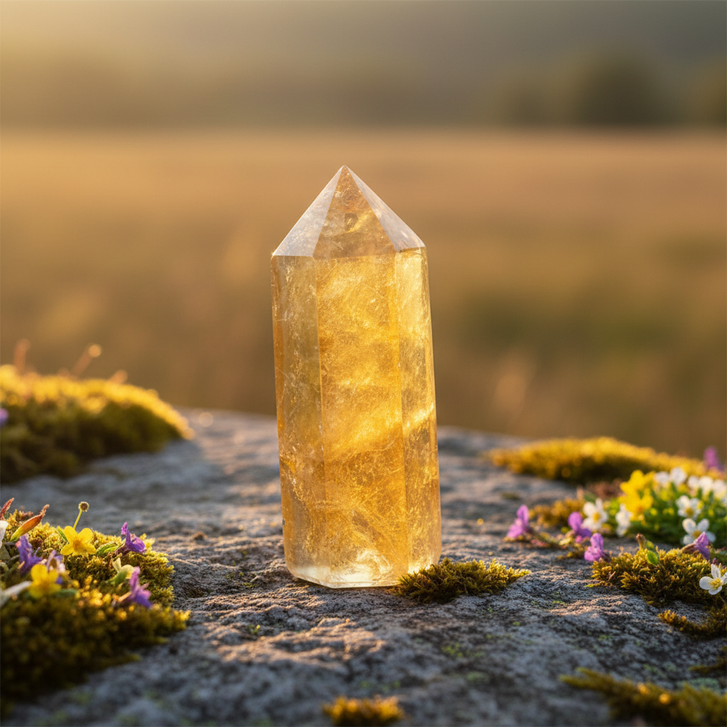 Torre di calcite miele - golden hour outdoor