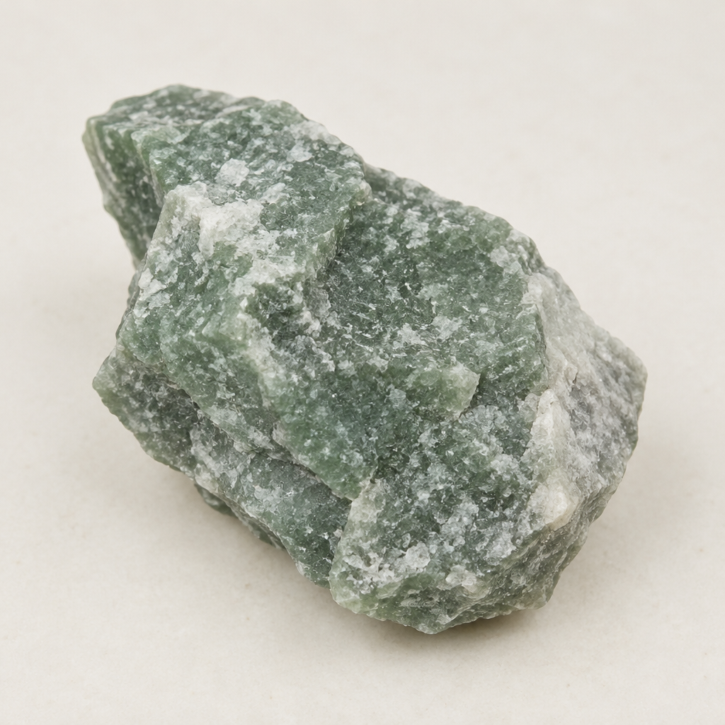 Dettaglio dell'avventurina verde grezza