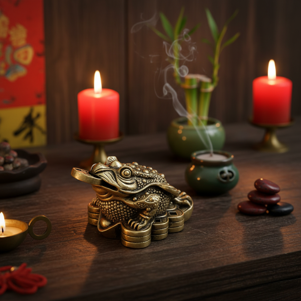 Rana fortuna ottone 4cm - lifestyle feng shui