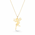 Collana Fata con Luna - variante gold sfondo bianco