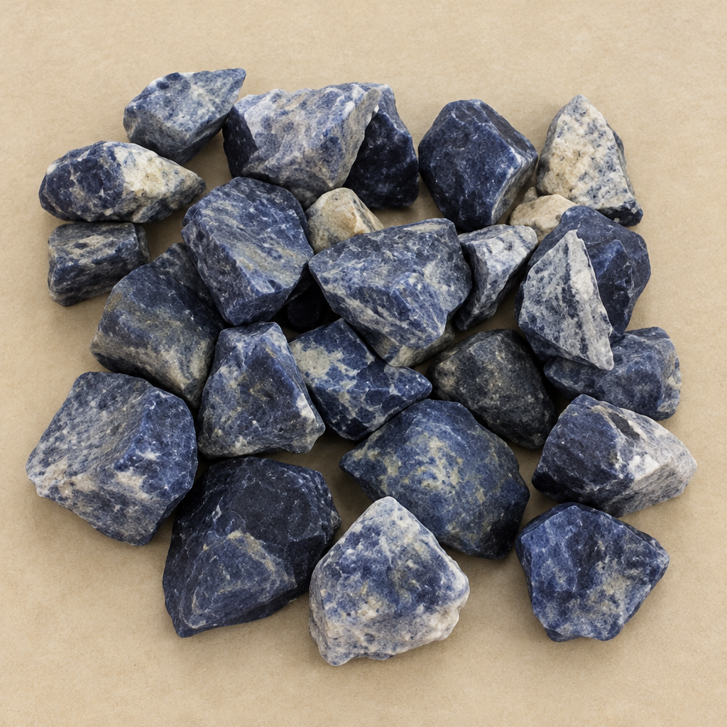 Assortimento di sodalite grezza