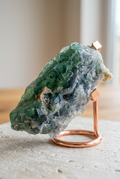 Fluorite verde esemplare 3, primo piano senza bordi