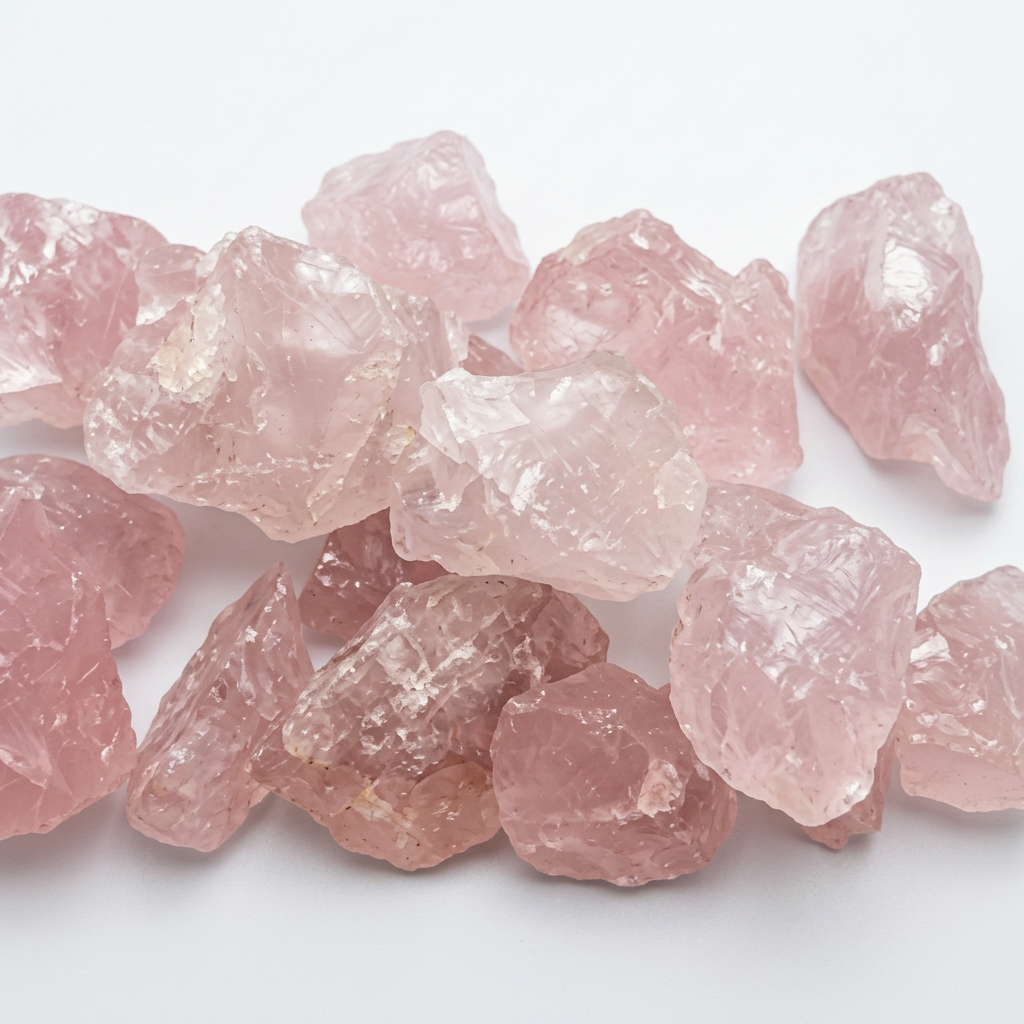 Dettaglio del quarzo rosa grezzo