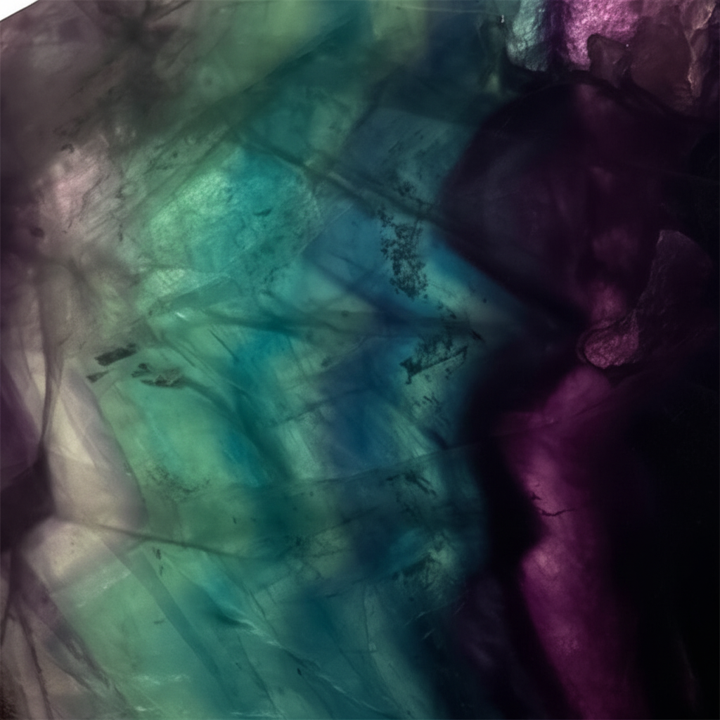 Fluorite Arcobaleno Freeform - macro close-up