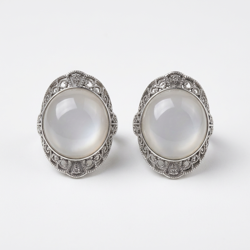 Anelli in adularia Moonstone codice 305