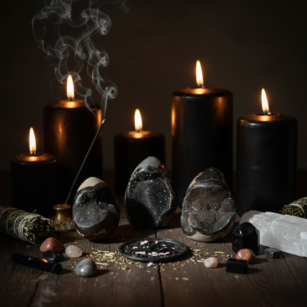 Cattedrali septaria - rituale candele nere