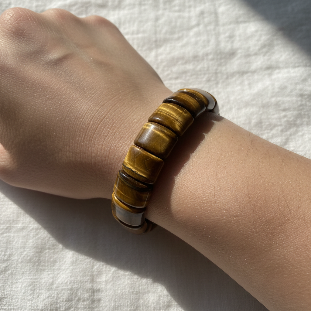 Bracciale Occhio di Tigre - lifestyle indossato al polso