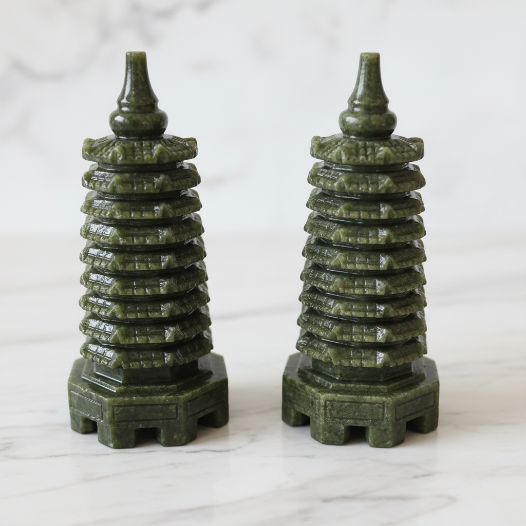 Pagoda Giada Xiuan - coppia su marmo