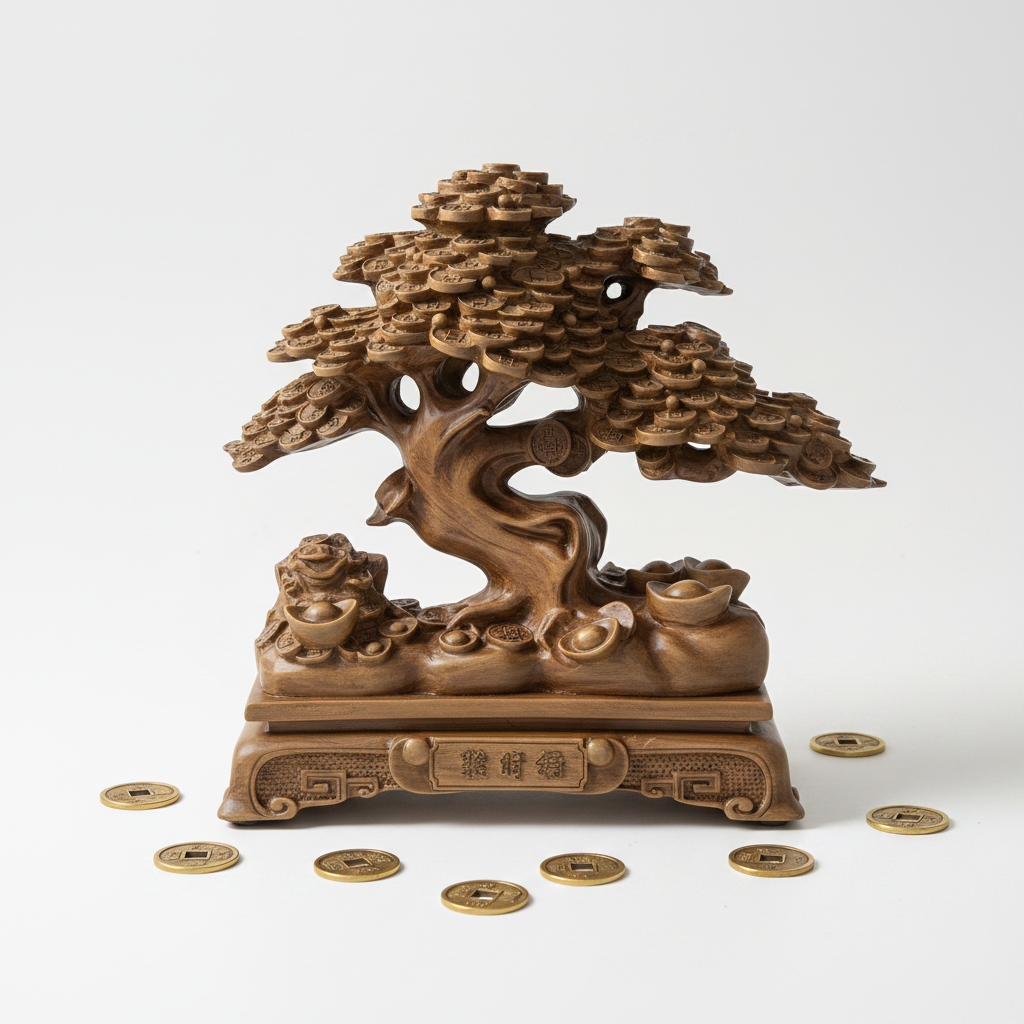 Albero della prosperità con monete d'oro sparse