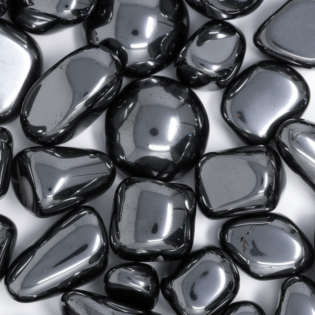 Macro close-up ematite tumbled