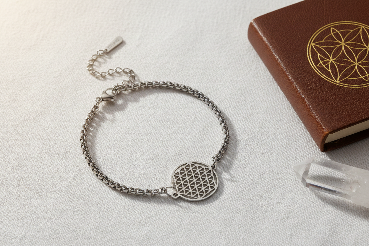 Bracciale Fiore della Vita Acciaio Inox