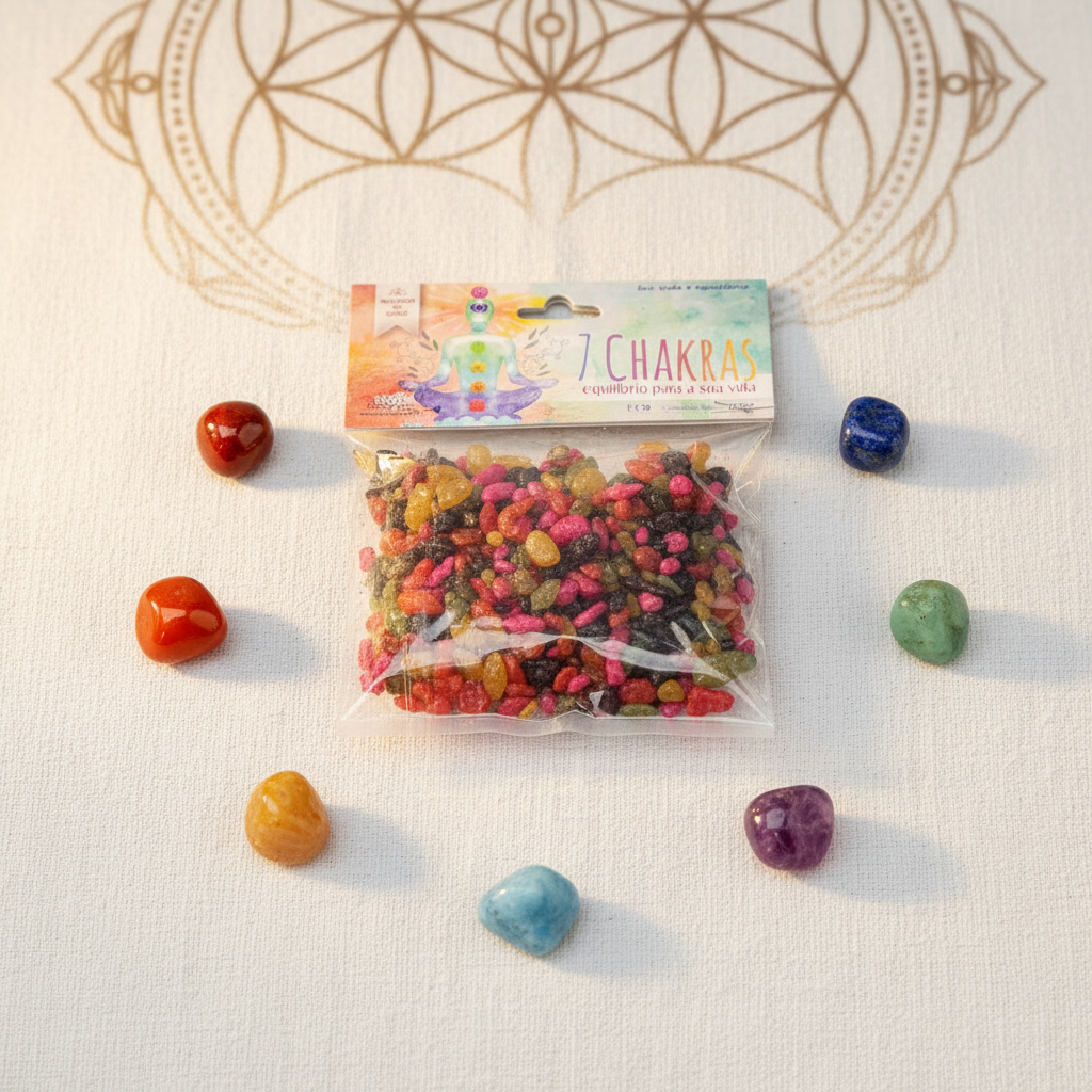 Granuli di incenso 7 Chakras con cristalli e mandala