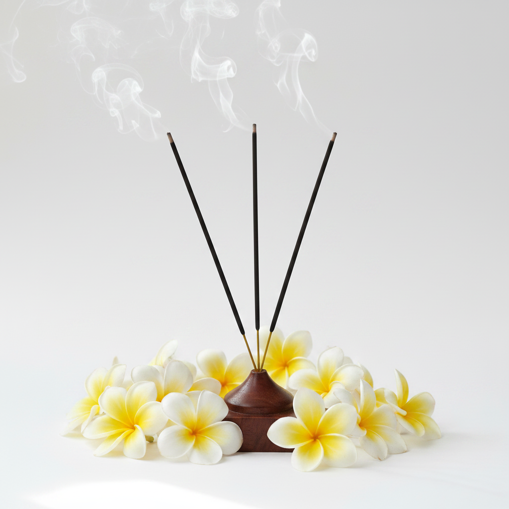 HEM Frangipani incensi accesi con fiori di plumeria