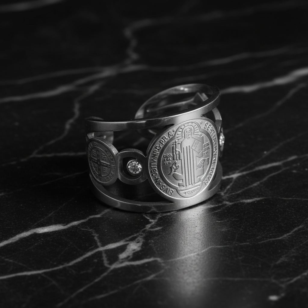 Anello San Benedetto - Marmo nero