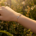 Bracciale Croci Bicolore indossato - luce dorata