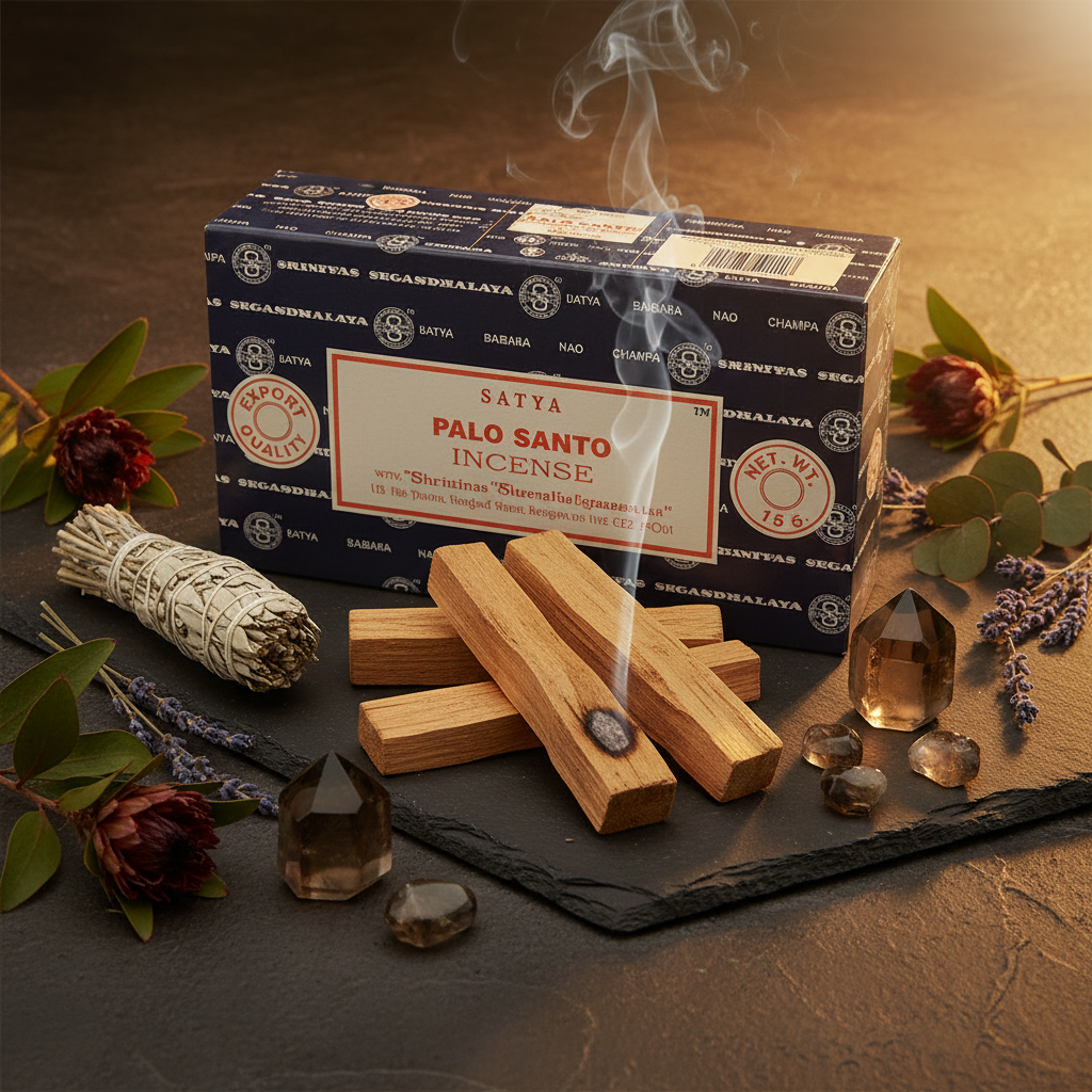 Satya Palo Santo - composizione con cristalli e legno