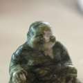 Buddha Piccolo in Giada Verde - macro close-up