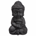 Buddha seduto in shungite su bianco