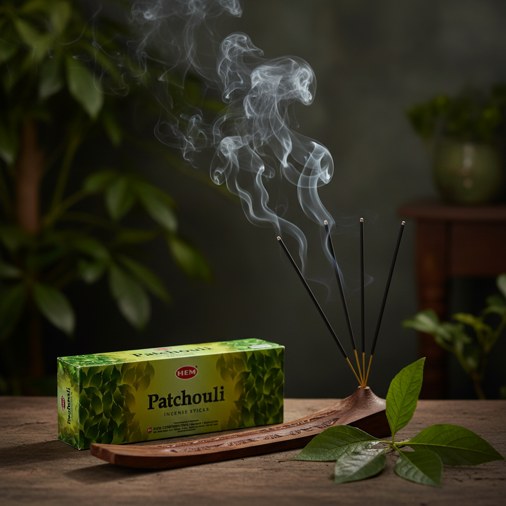 HEM Patchouli - stick acceso con fumo