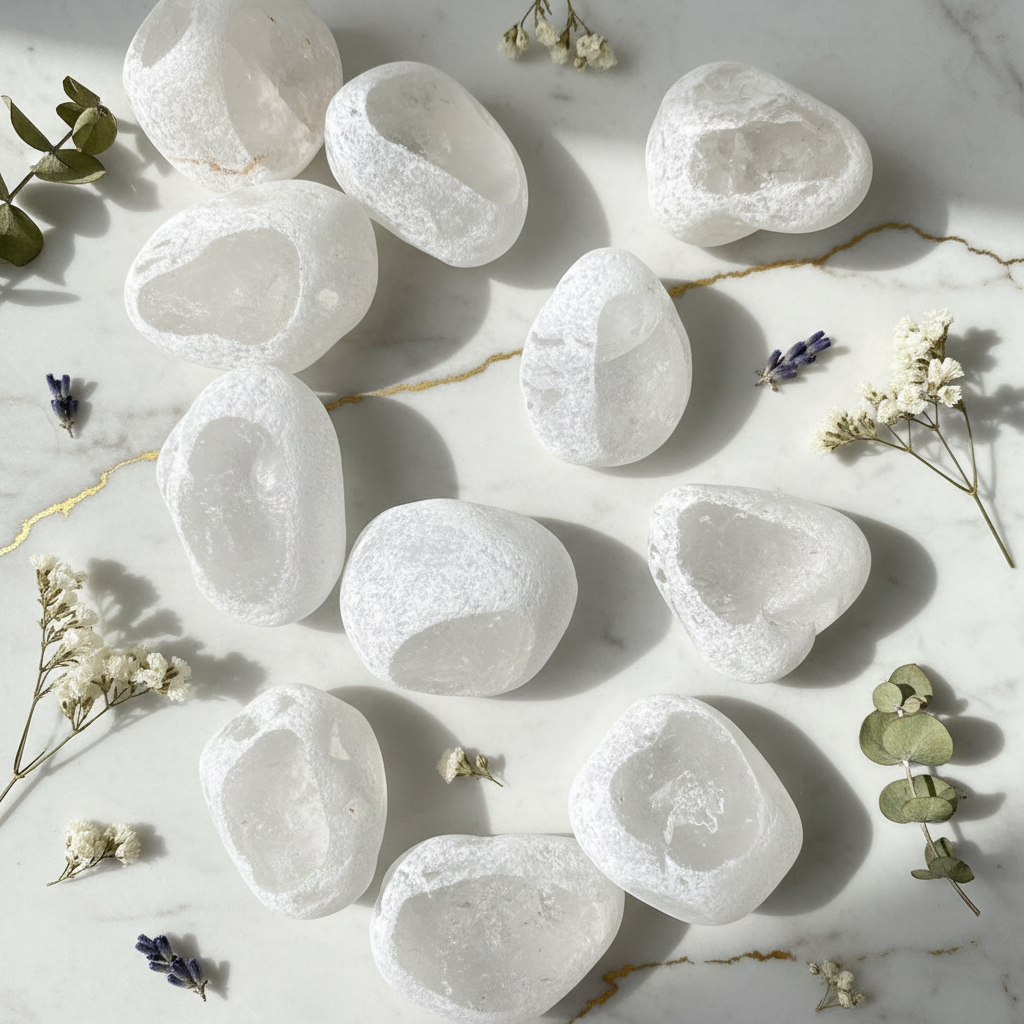 Ema Eggs Cristallo di Rocca - flat lay marmo