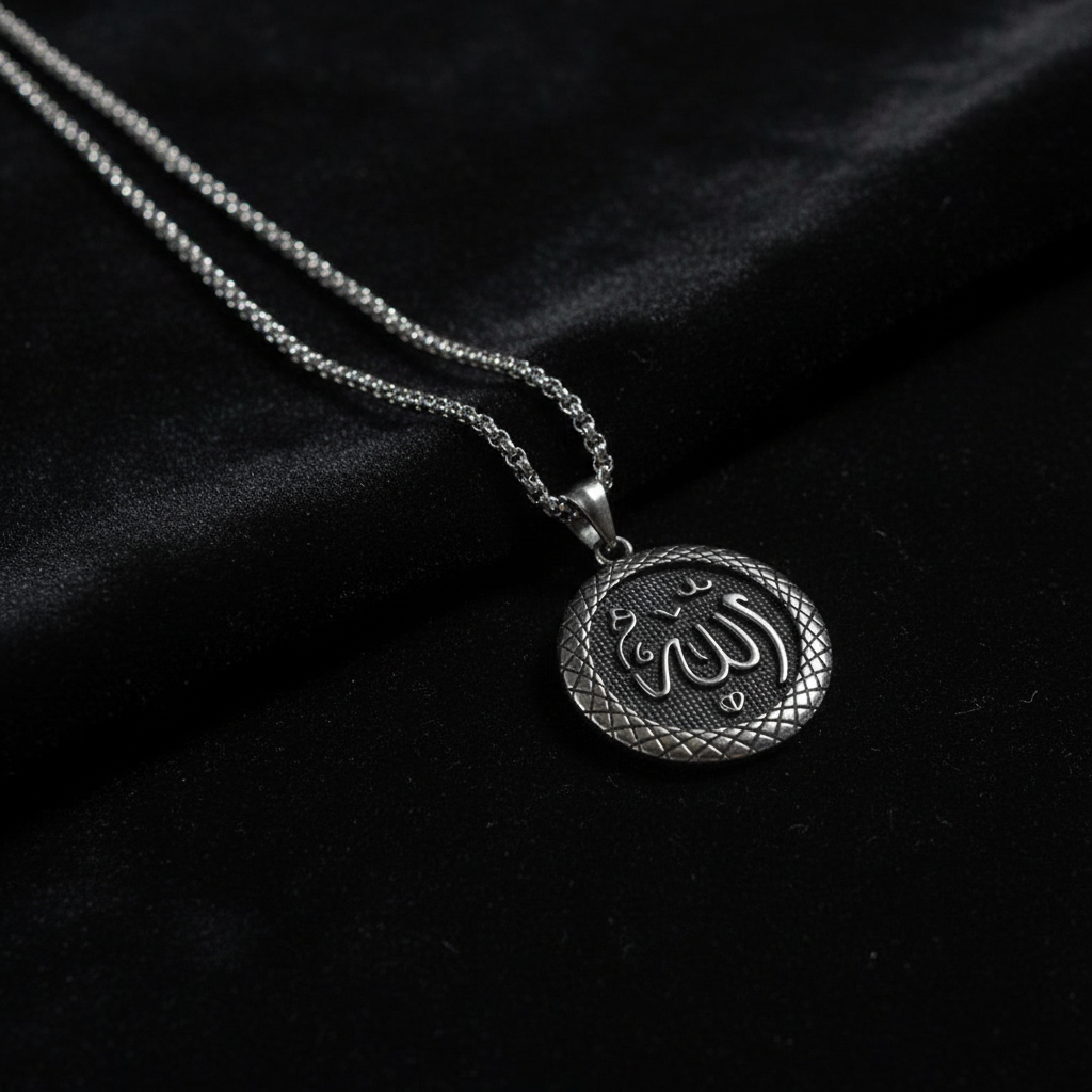 Collana Allah calligrafia araba - sfondo scuro