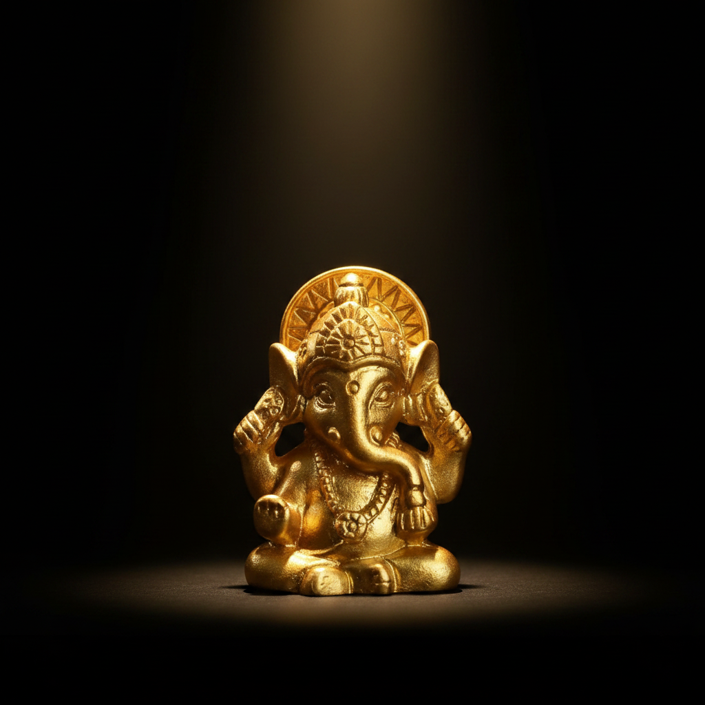 Mini Ganesh Gold - 3.5 cm