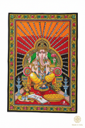 Telo Ganesha raggi solari su sfondo bianco