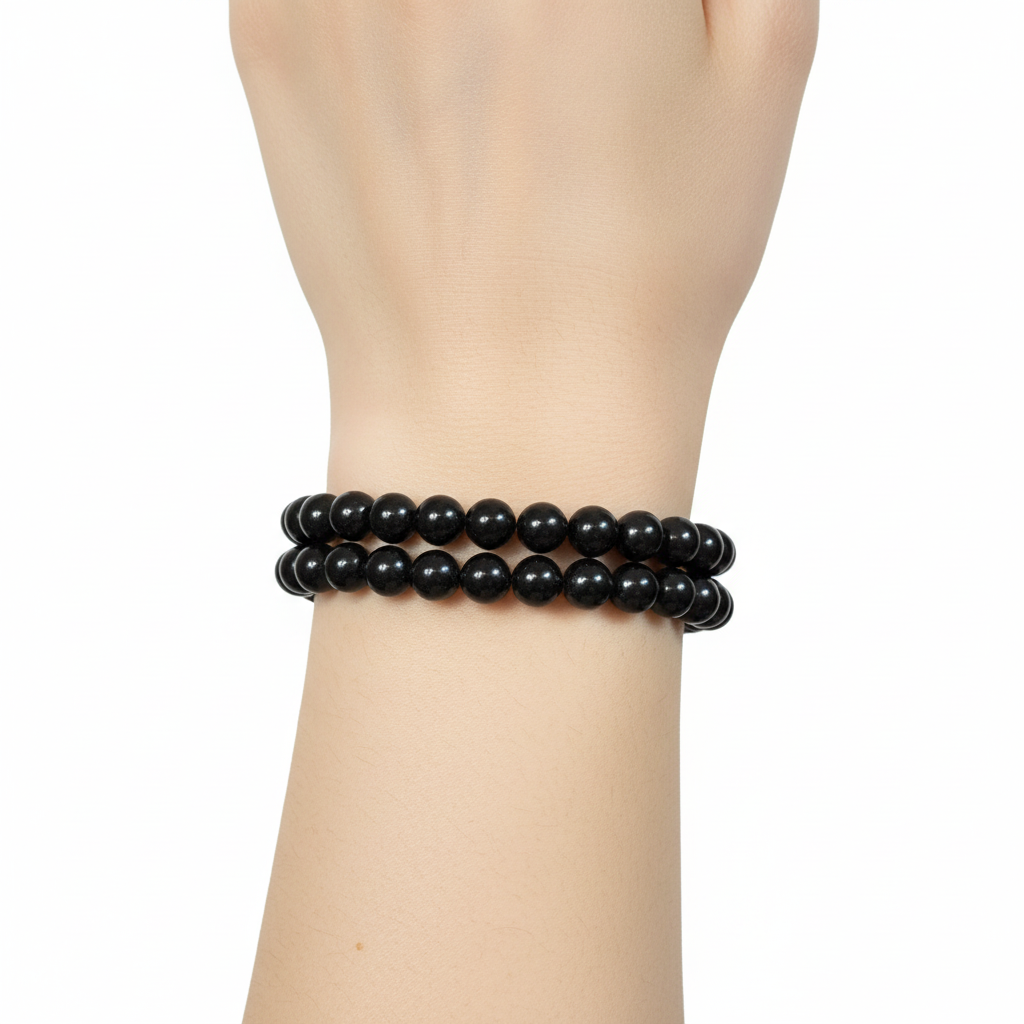 Bracciale Tormalina Nera - Indossato al polso