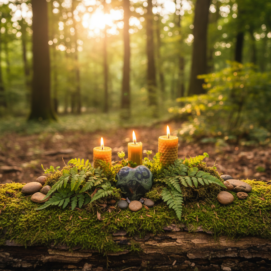 Cuore in Diaspro Kambaba - altare naturale