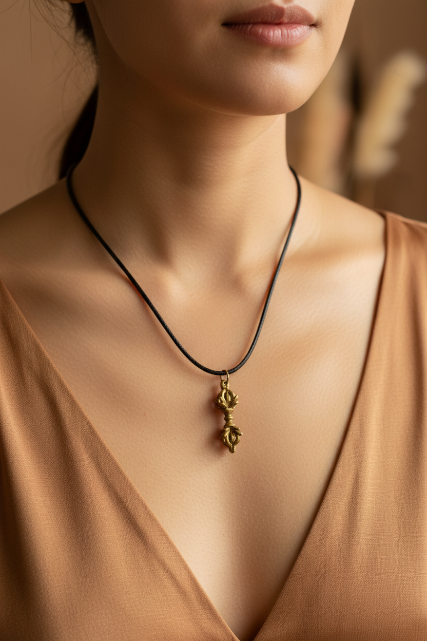 Collana dorje piccola - indossata su modella