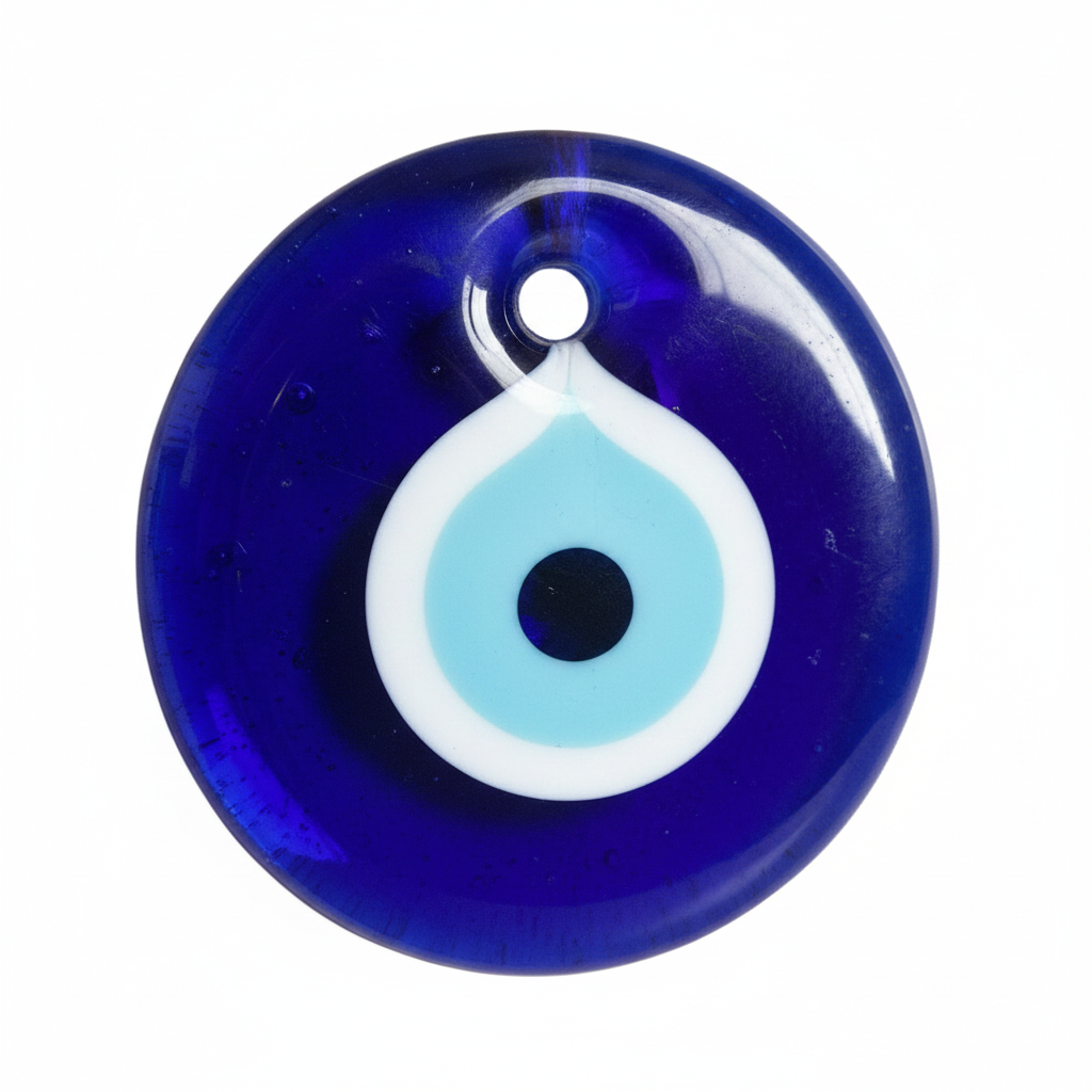 Occhio nazar vetro blu - macro vetro concentrico